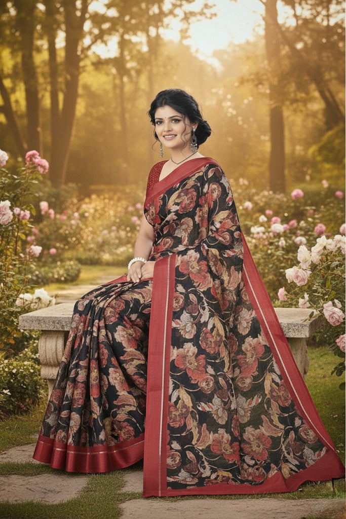 Beautiful designer floral saree