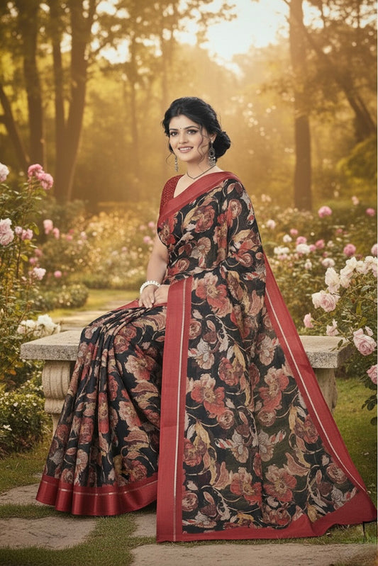 Beautiful designer floral saree