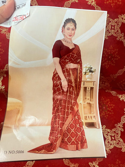 Beautiful designer bandhani saree