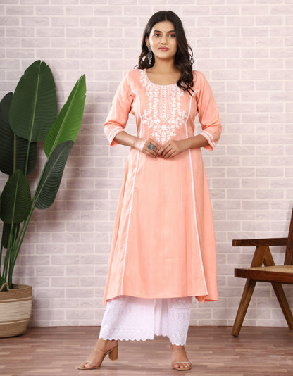 Beautiful designer lucknowi Embroidery Kurti with plazo