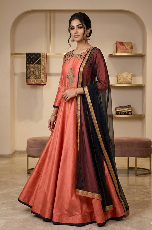 Beautiful designer gown style anarkali suit