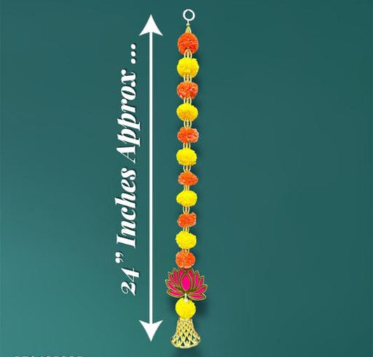 Beautiful designer flower hangings with lotus & ring