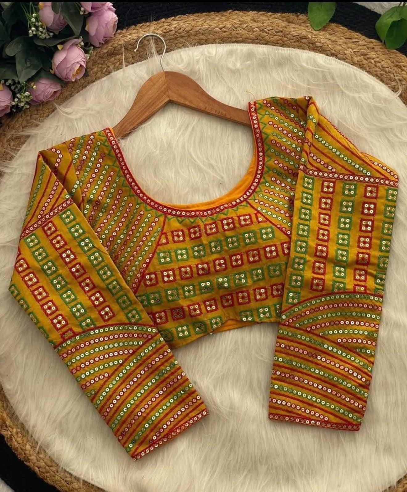 Beautiful designer saree with readymade blouse