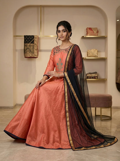 Beautiful designer gown style anarkali suit