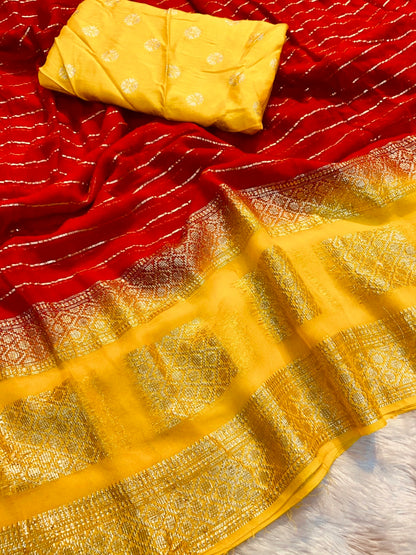 Beautiful designer geogrette saree