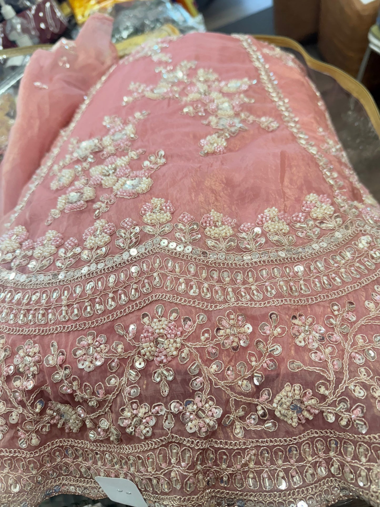 Beautiful designer semi stitched fully embroidery lengha