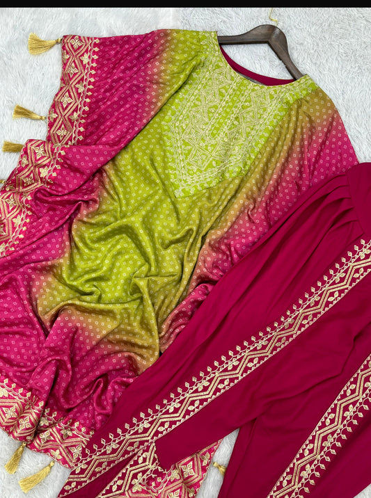 Beautiful designer kaftan with dhoti