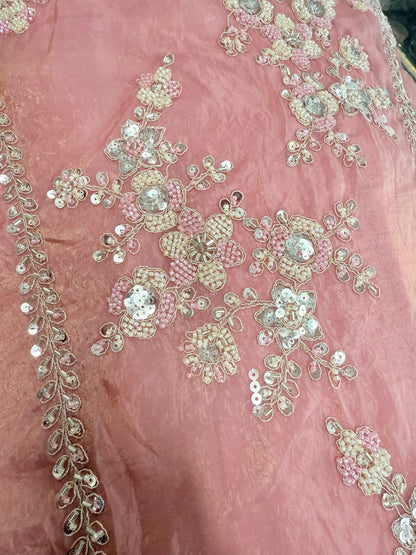 Beautiful designer semi stitched fully embroidery lengha