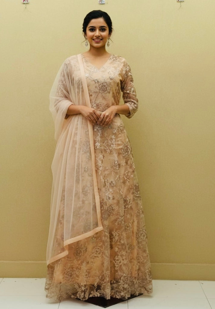 Beautiful designer gown style anarkali suit