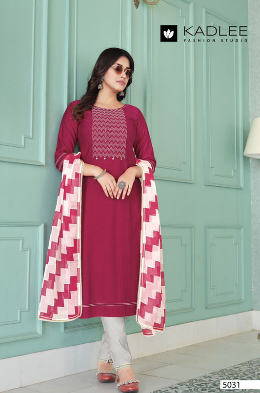 Beautiful designer Kurti with pants with duppatta