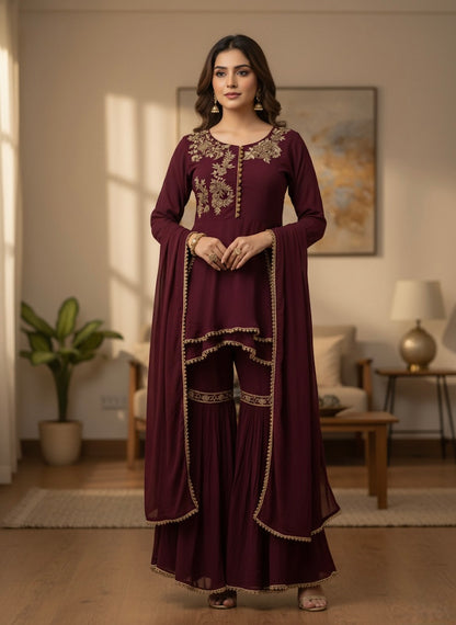 Beautiful designer sharara suit
