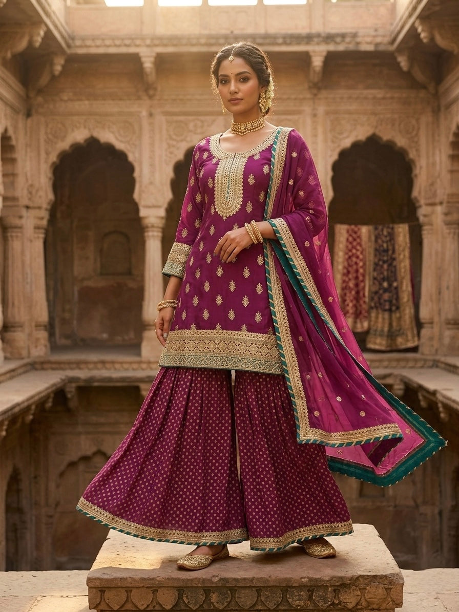 Beautiful designer sharara suit