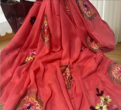 Beautiful designer embroidered scarf
