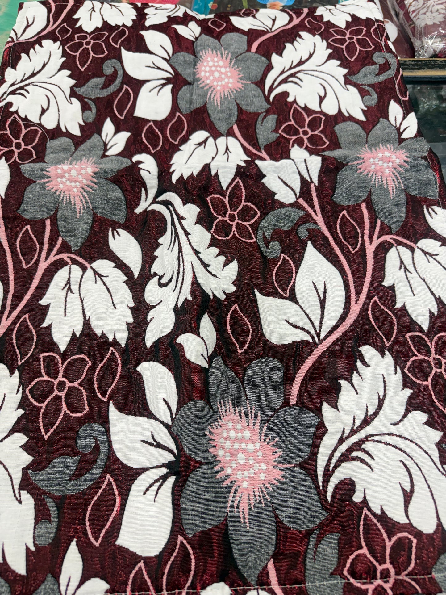 Beautiful designer reversible bedspread with matching pillowcase