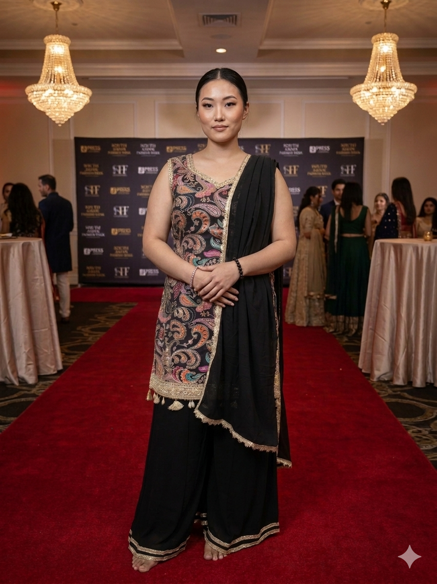 Beautiful designer plazo suit