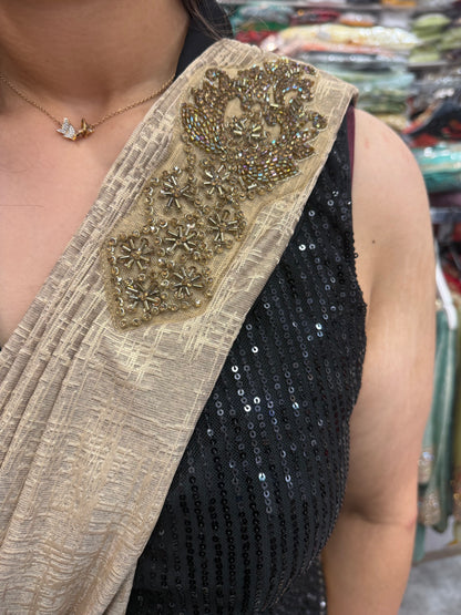 Beautiful designer ready to wear saree with readymade blouse