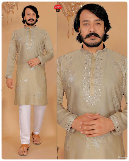 Beautiful designer men kurta pyjama