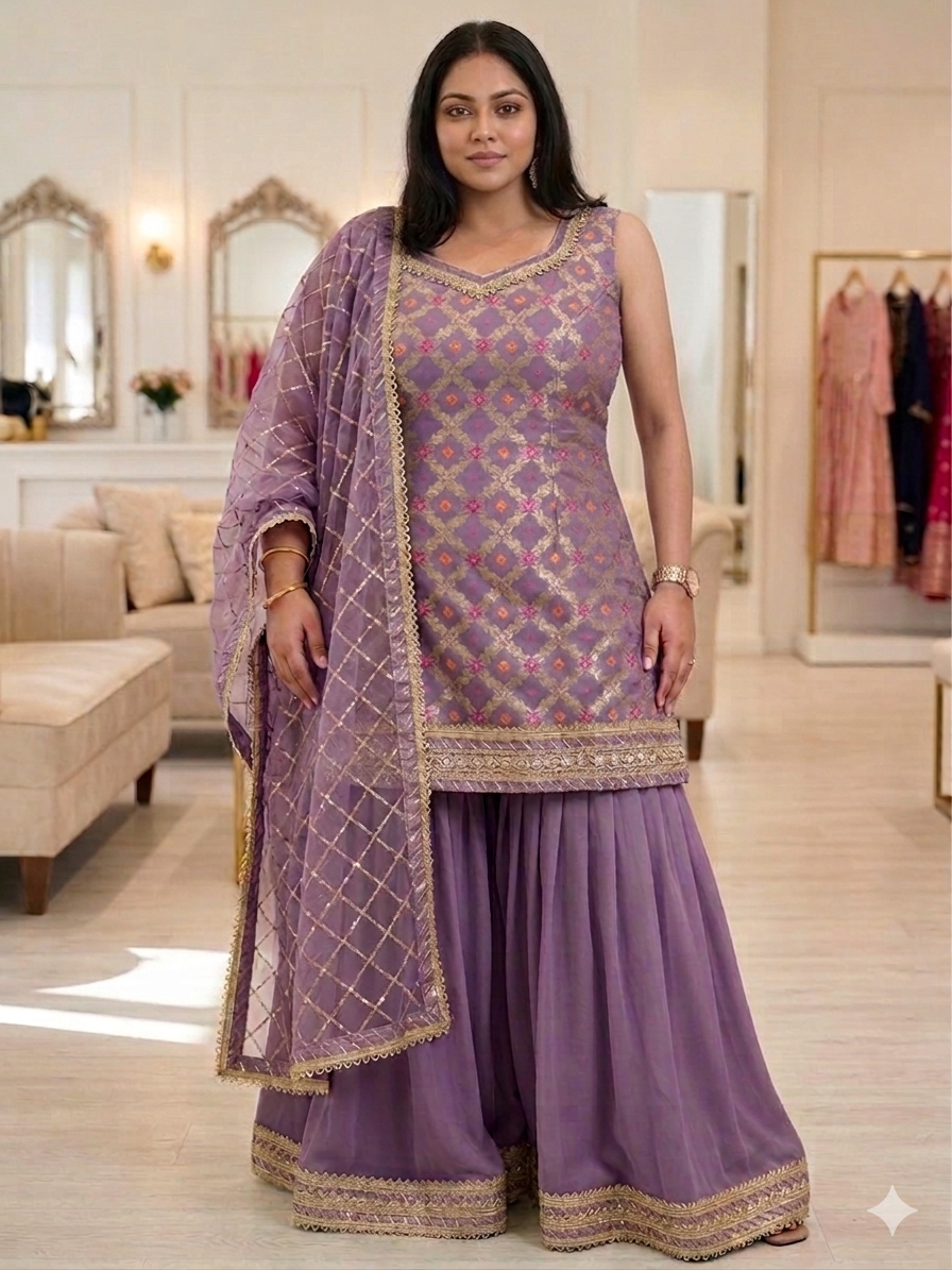 Beautiful designer sharara suit
