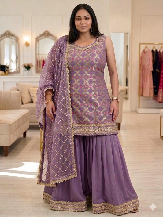 Beautiful designer sharara suit