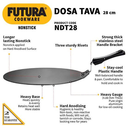 Futura AT 28 Tawa With Griddle Handle 28 cms