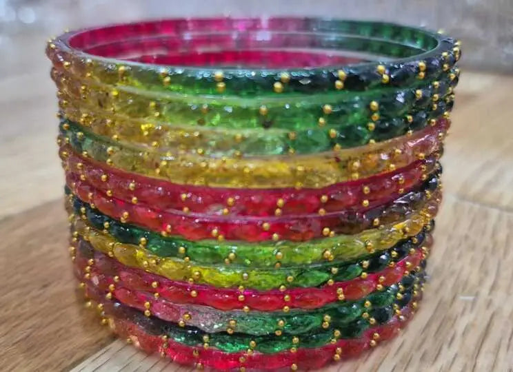Beautiful designer rain drop bangles set
