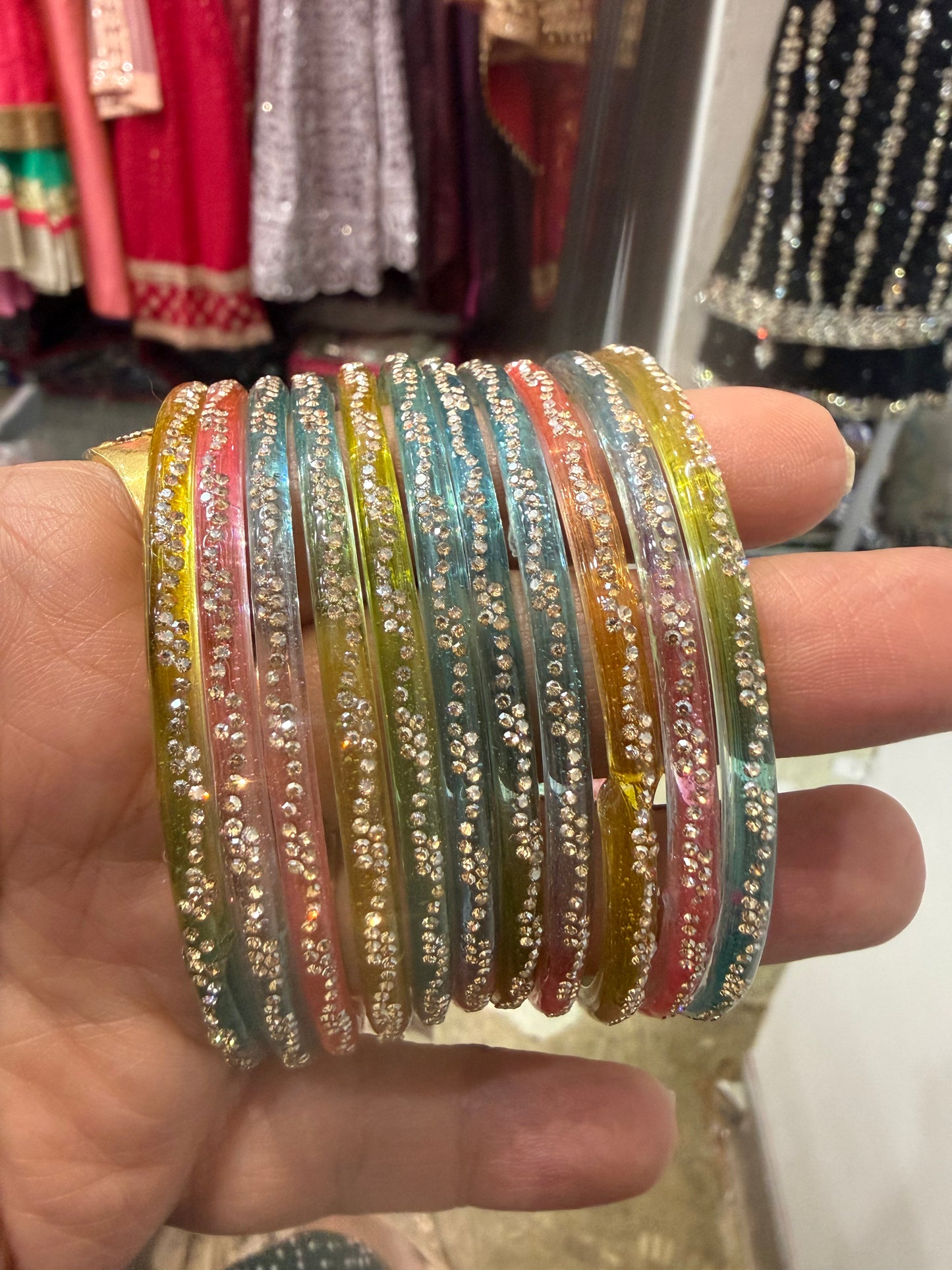 Beautiful designer rain drop bangles set