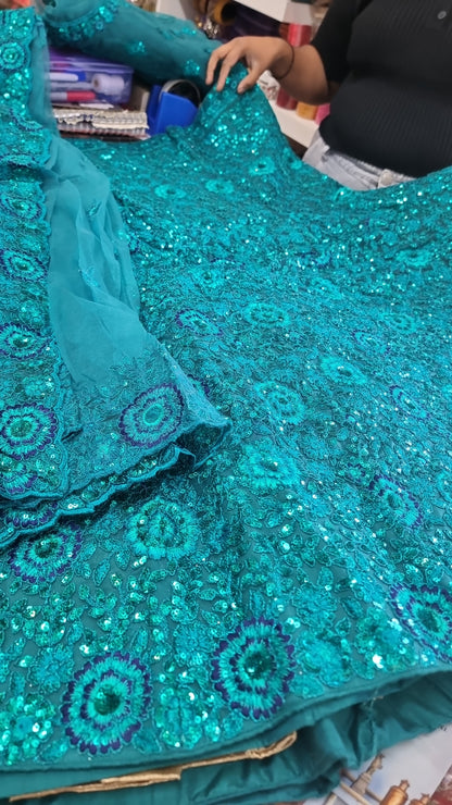 Beautiful designer unstitched lengha