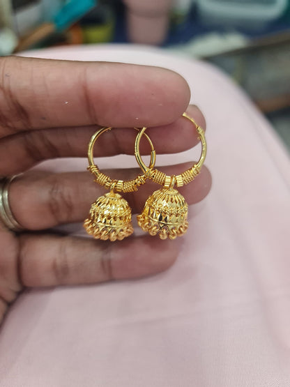 Beautiful designer gold plated bali jhumki