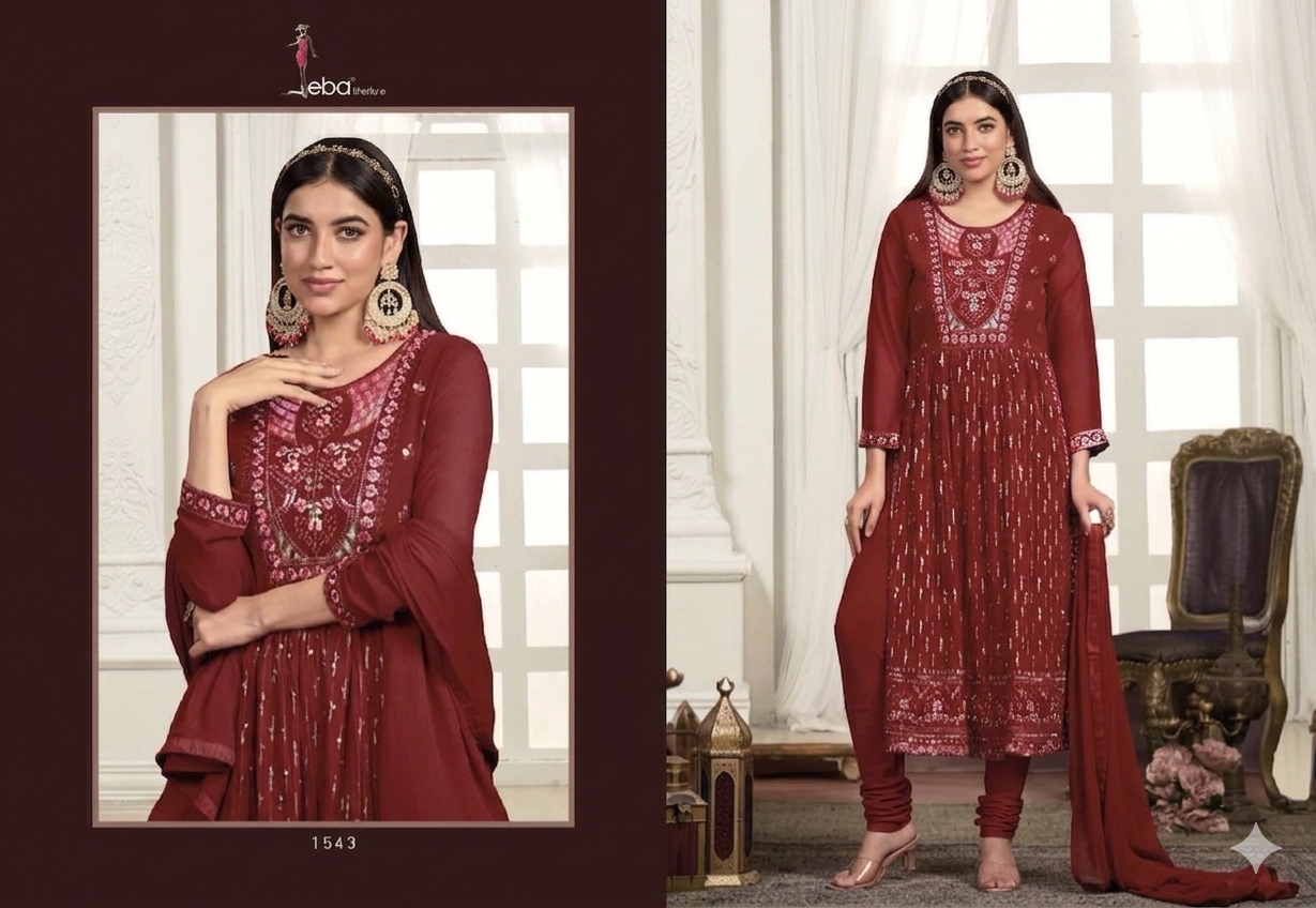 Beautiful designer nyra cut Churidar suit