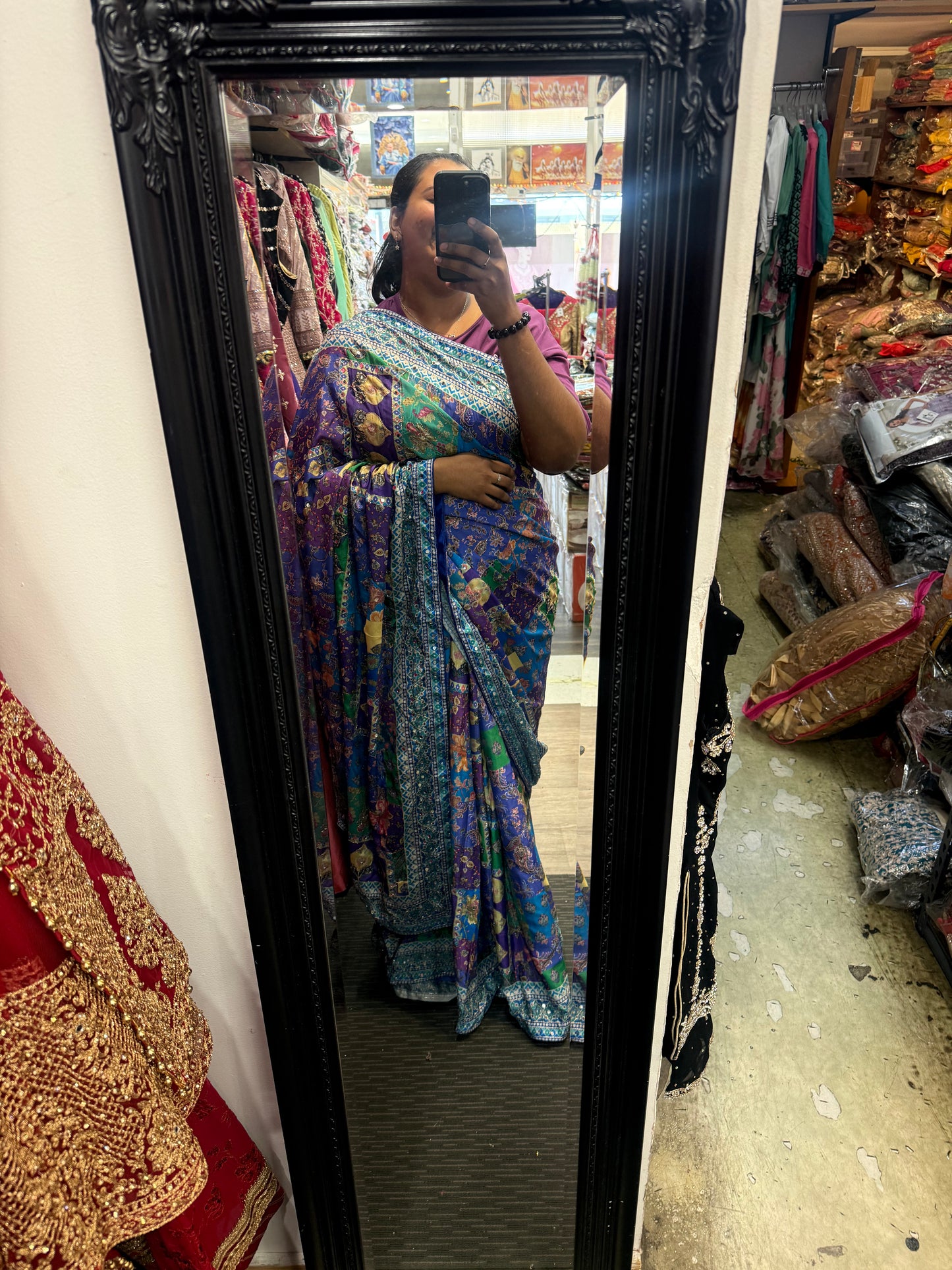 Beautiful designer multicolor saree