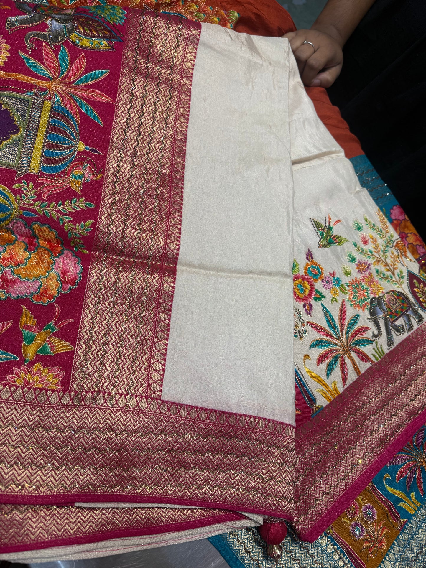 Beautiful designer pure silk saree