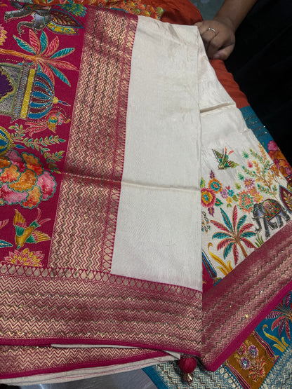 Beautiful designer pure silk saree