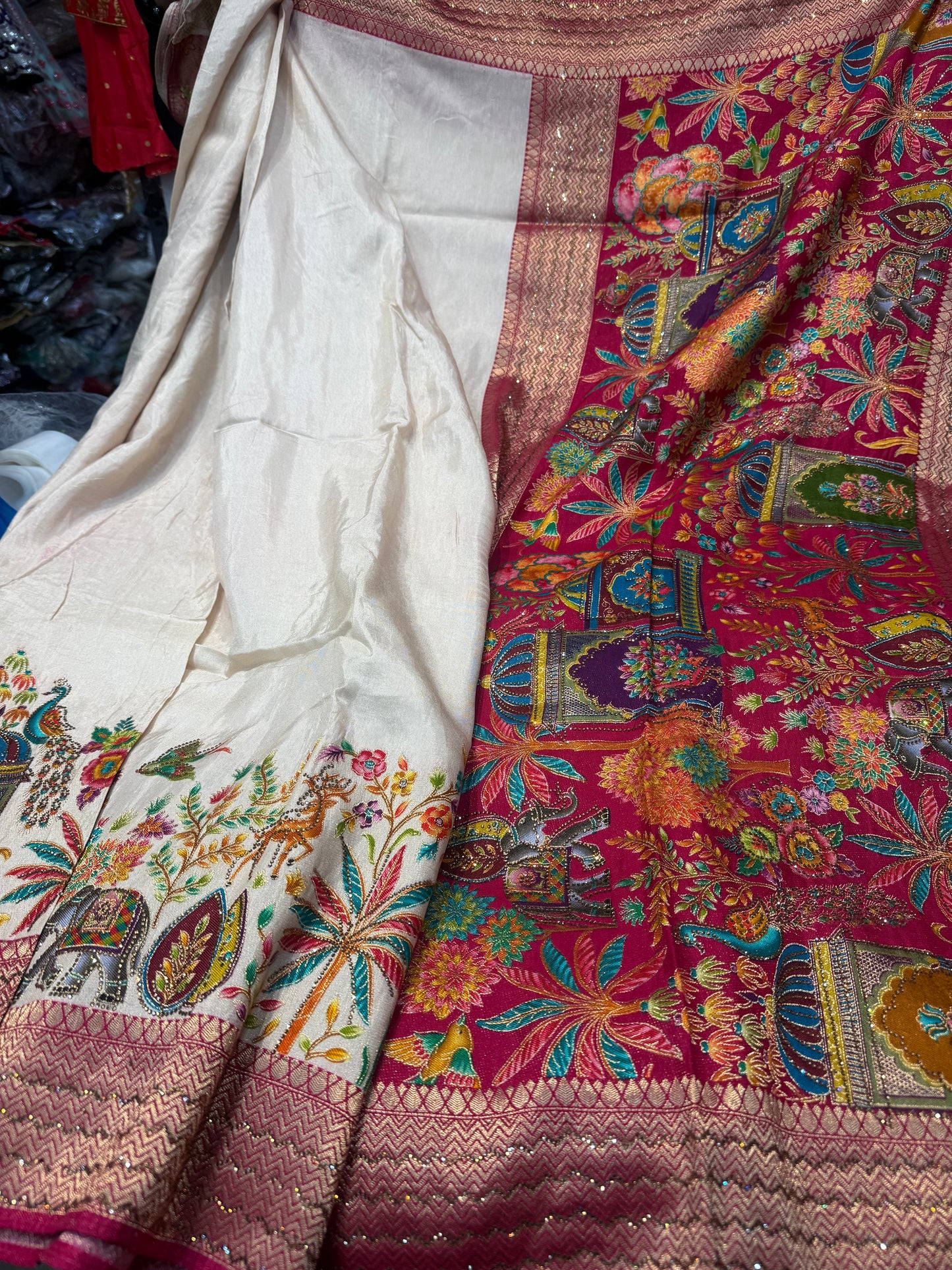 Beautiful designer pure silk saree