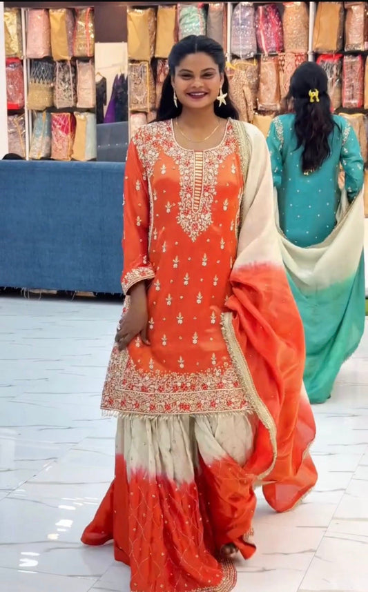 Beautiful designer sharara suit