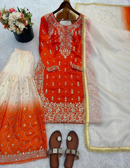 Beautiful designer sharara suit