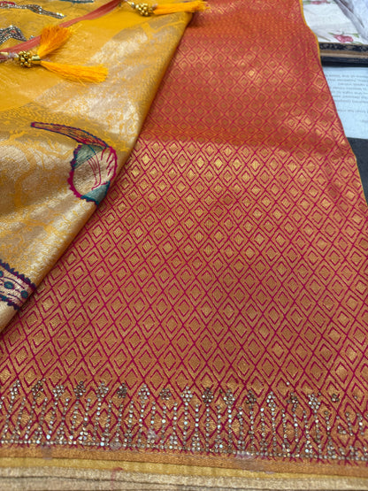 Beautiful designer pure silk saree