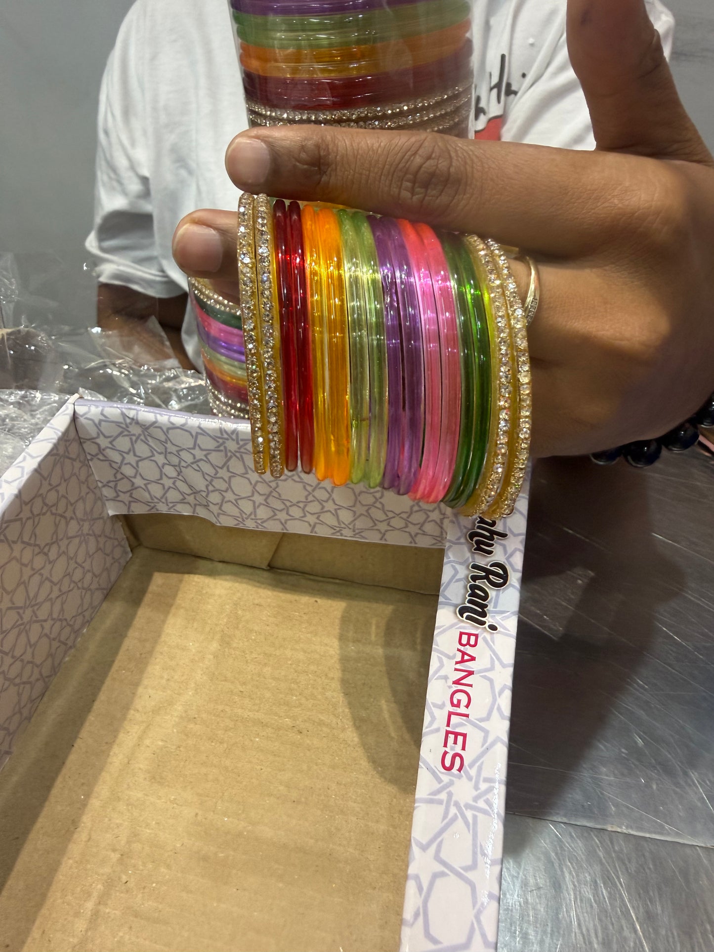 Beautiful designer jelly bangle set