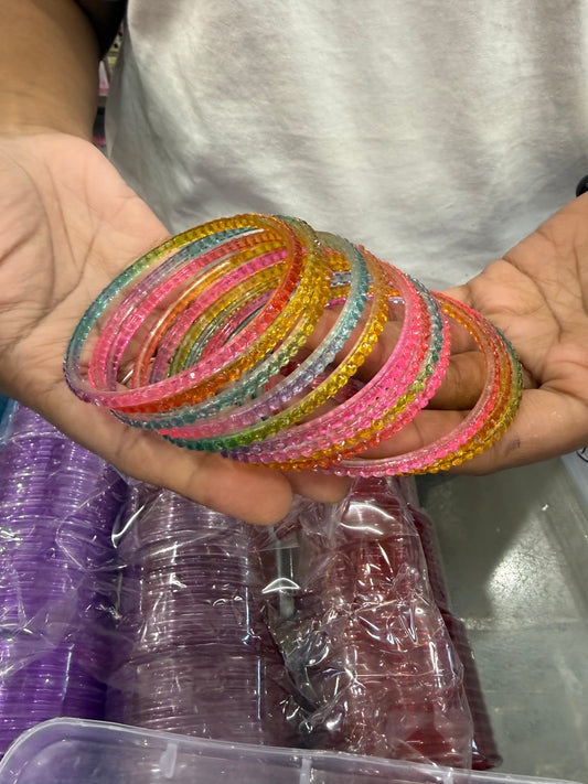 Beautiful designer crystal jelly glass bangles
