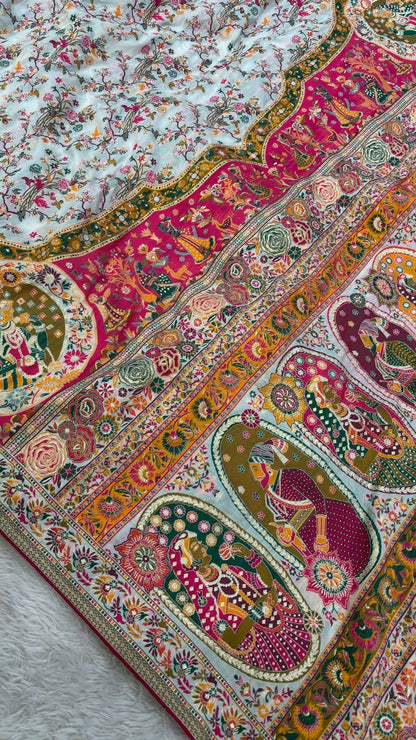 Beautiful designer pure silk saree