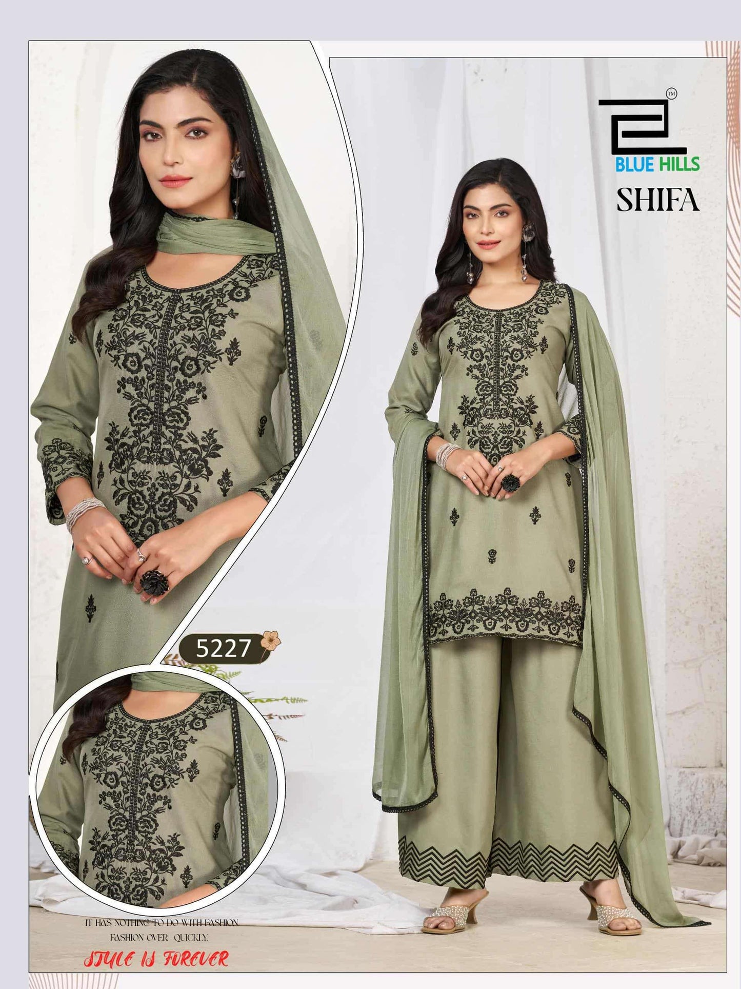 Beautiful designer Kurti Plazo dupatta