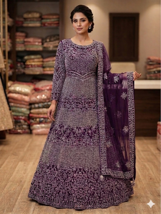 Beautiful designer gown style anarkali