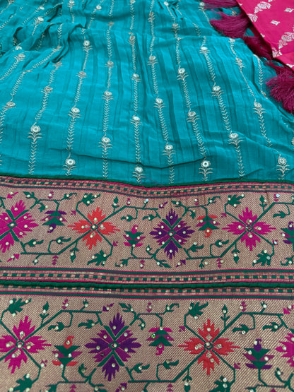 Beautiful designer semi stitch lengha choli