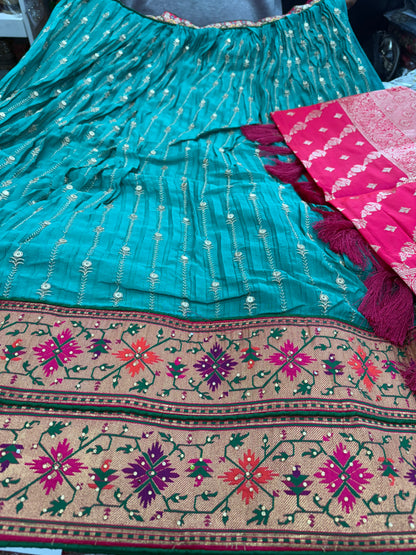Beautiful designer semi stitch lengha choli