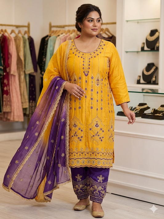 Beautiful designer plazo suit