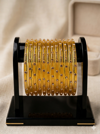 Beautiful designer classic glass bangles 2.4