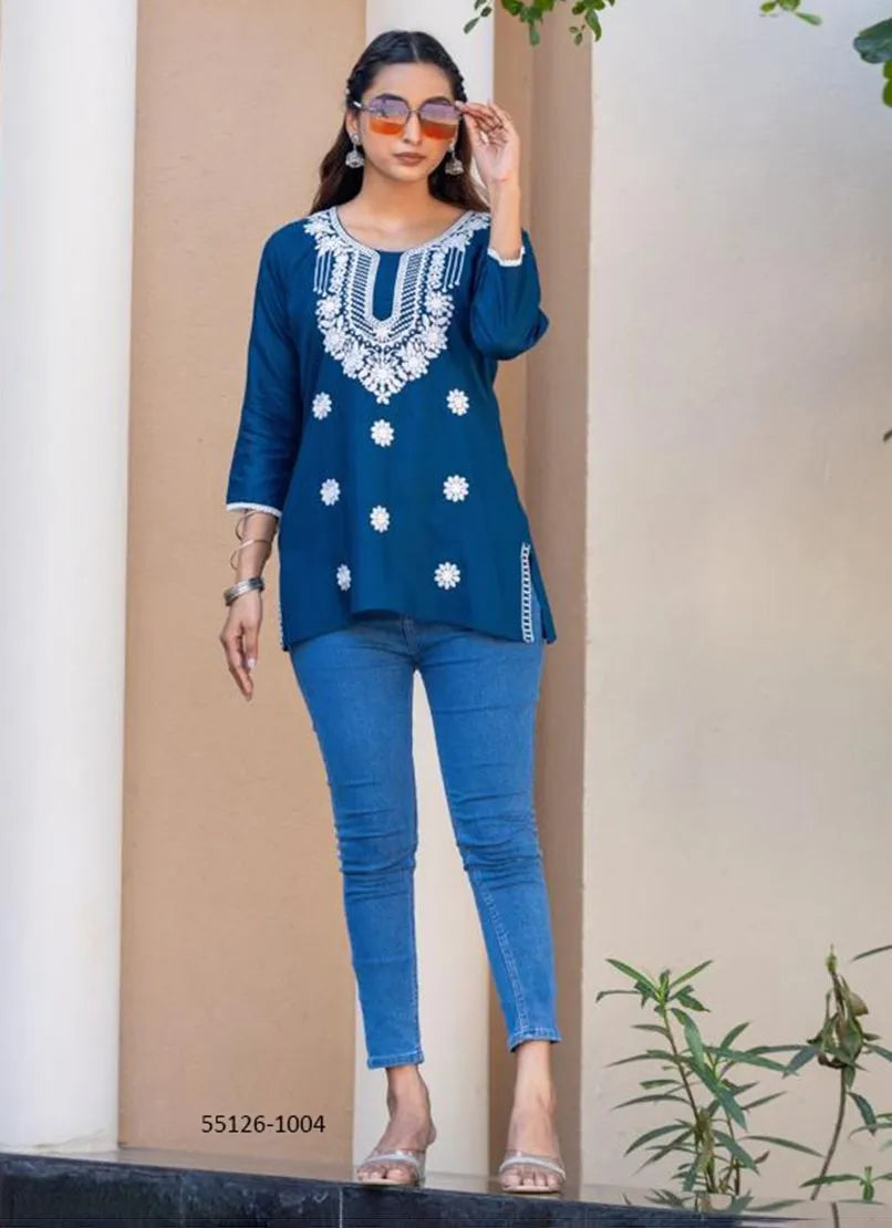 Beautiful designer Kashmiri embroidery short Kurti