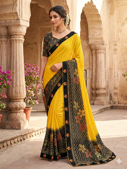 Beautiful designer floral saree