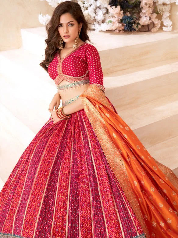 Beautiful designer silk lengha choli