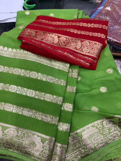 Beautiful designer geogrette saree