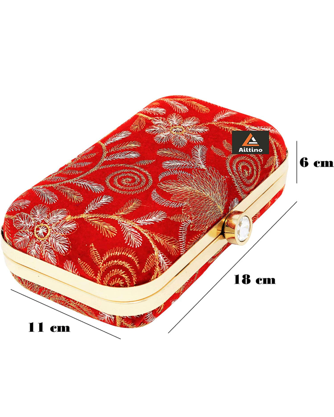 Beautiful designer  Women's Oval Frame Clutch | Detachable Sling Chain | Ladies Party Wedding Purse Bag